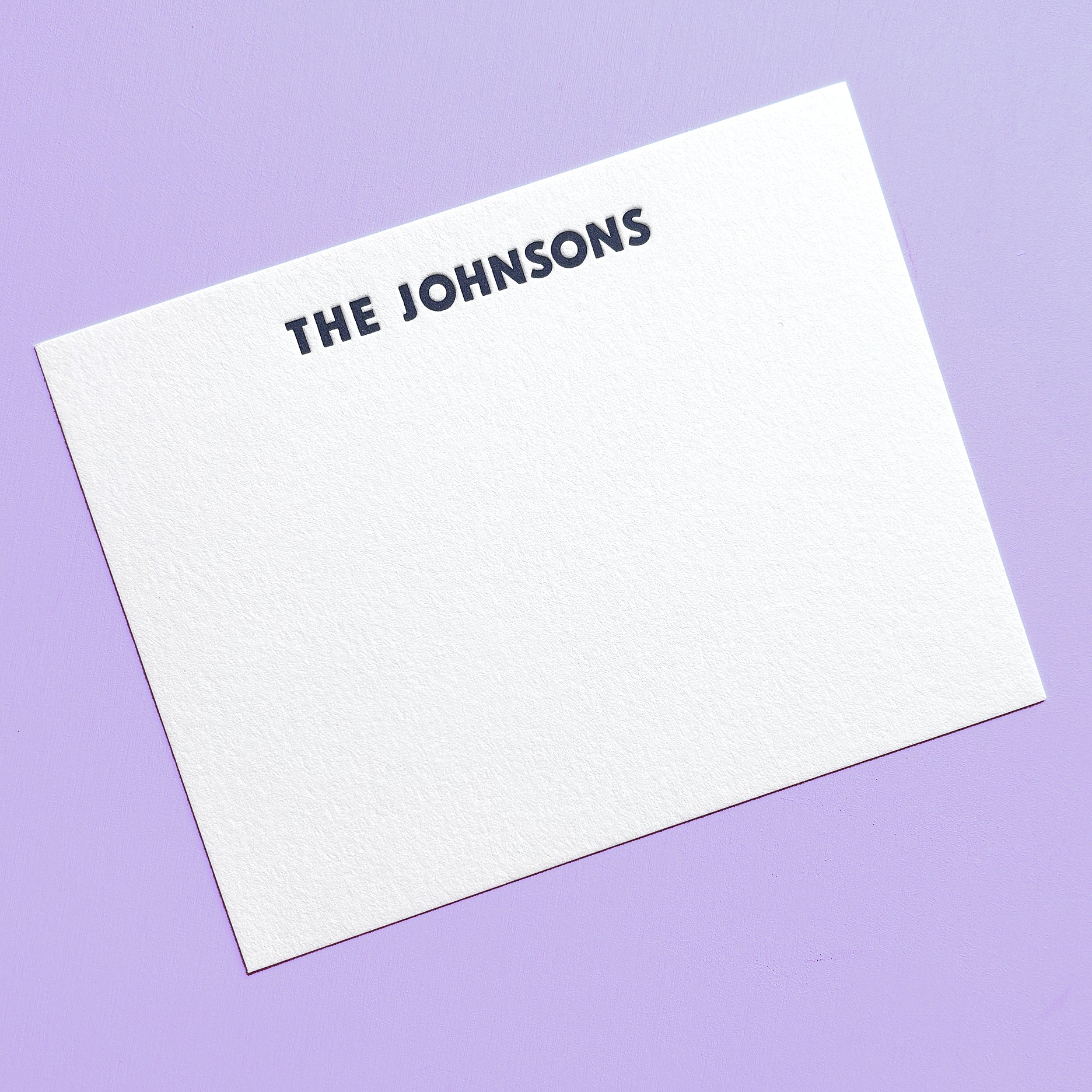 HORATIO LETTERPRESS STATIONERY