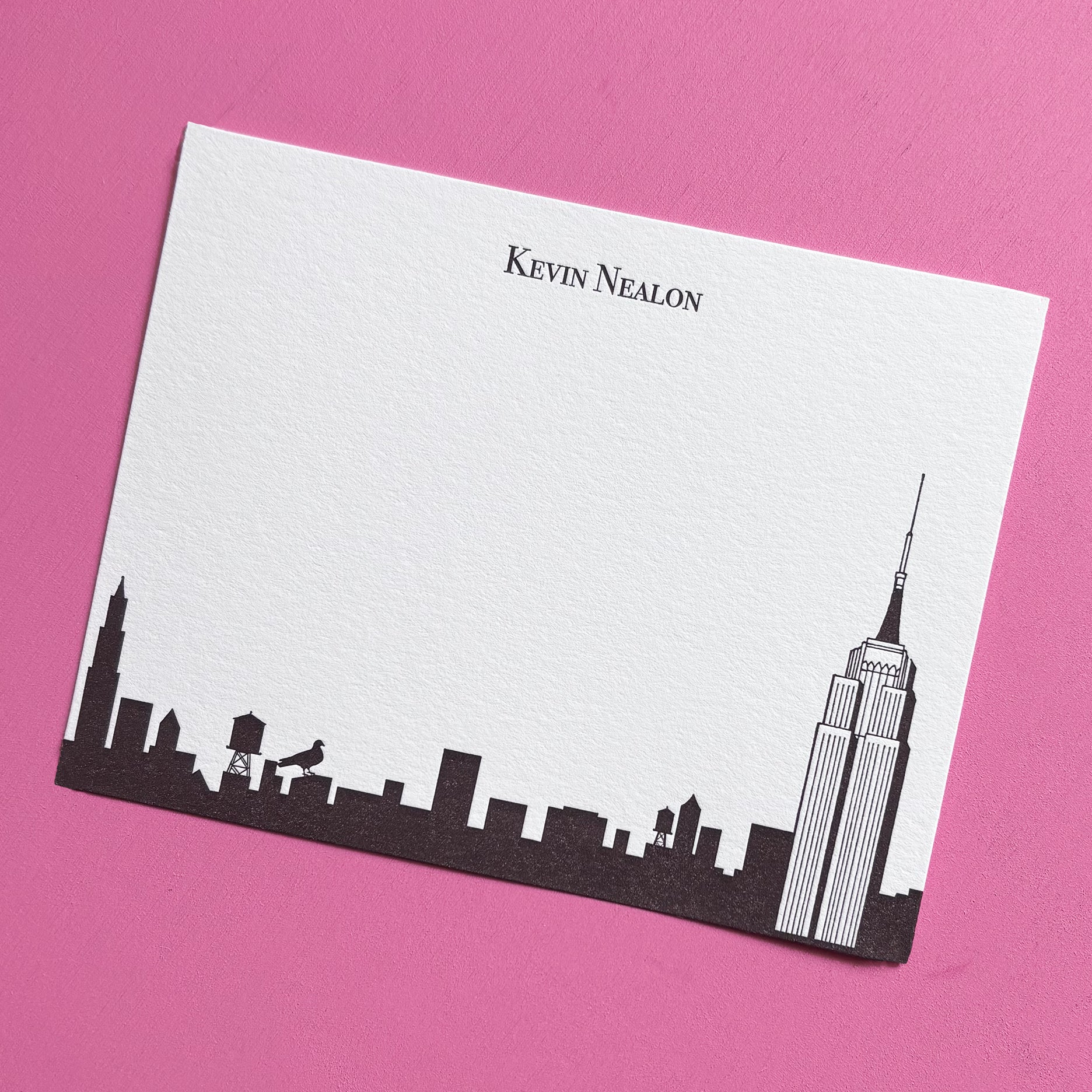 NYC SKYLINE LETTERPRESS STATIONERY