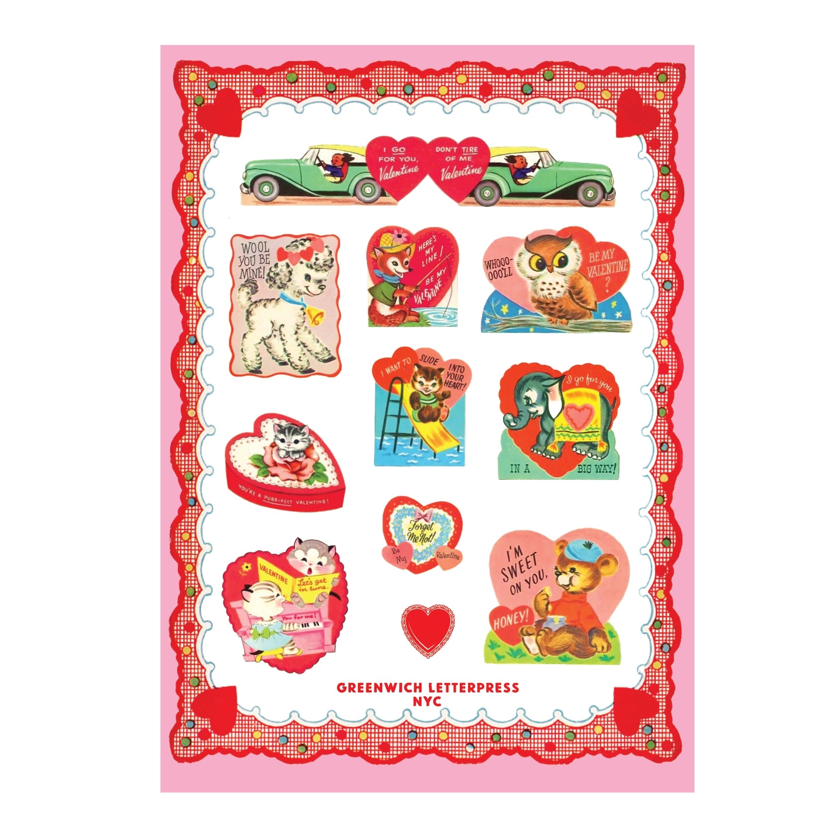 Retro Valentine's Sticker Sheet