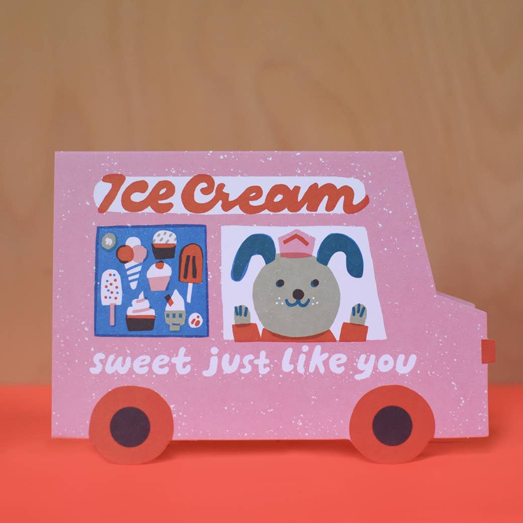 ICE CREAM VAN DIE CUT CARD