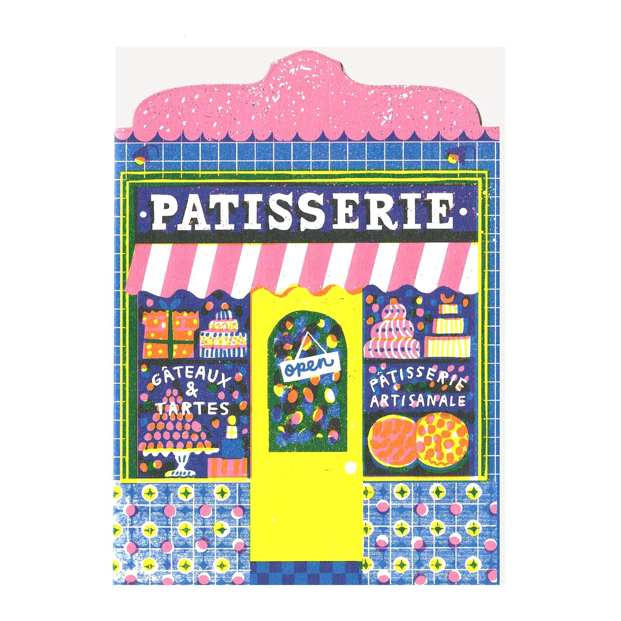 PATISSERIE SHOP DIE CUT CARD