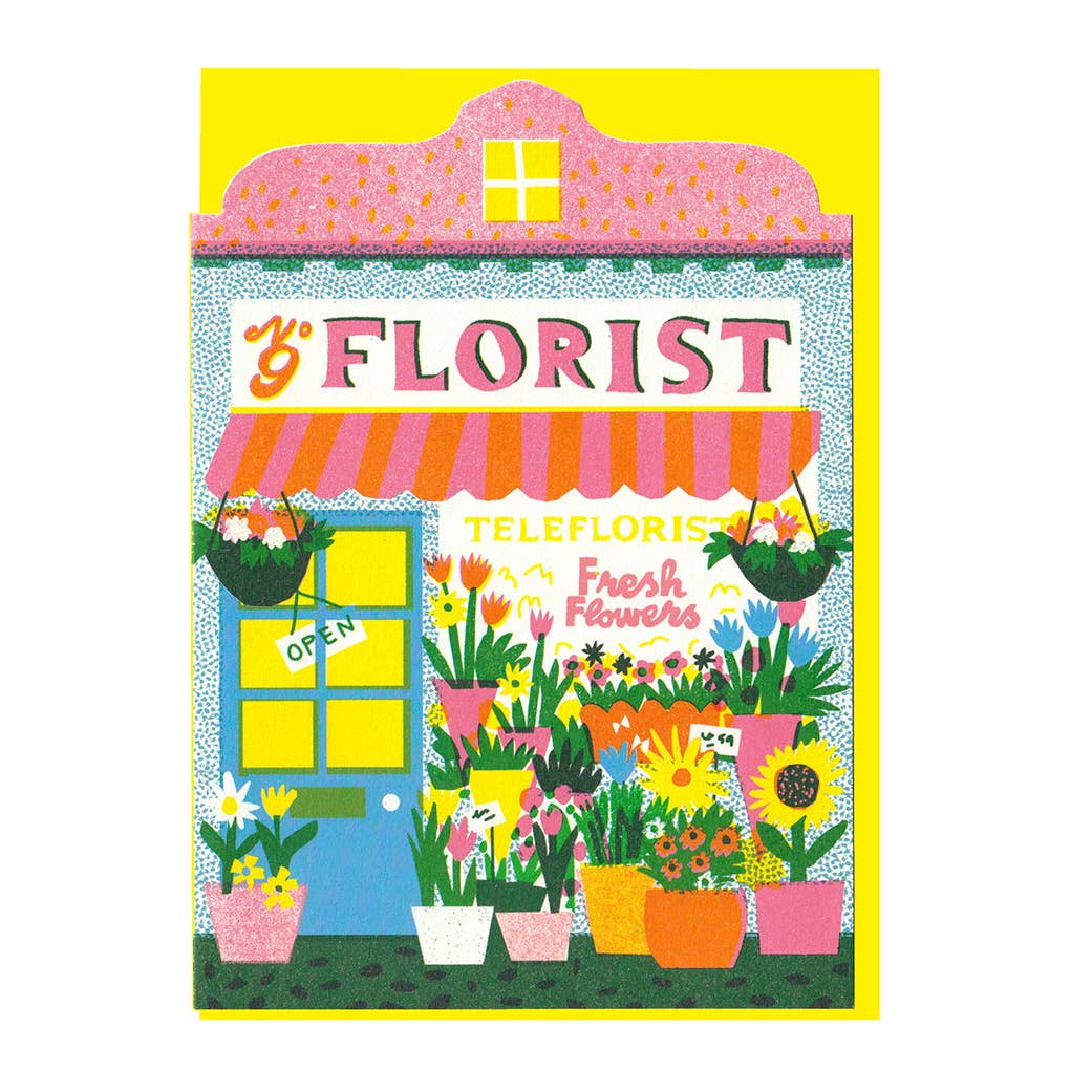 FLORIST SHOP DIE CUT CARD