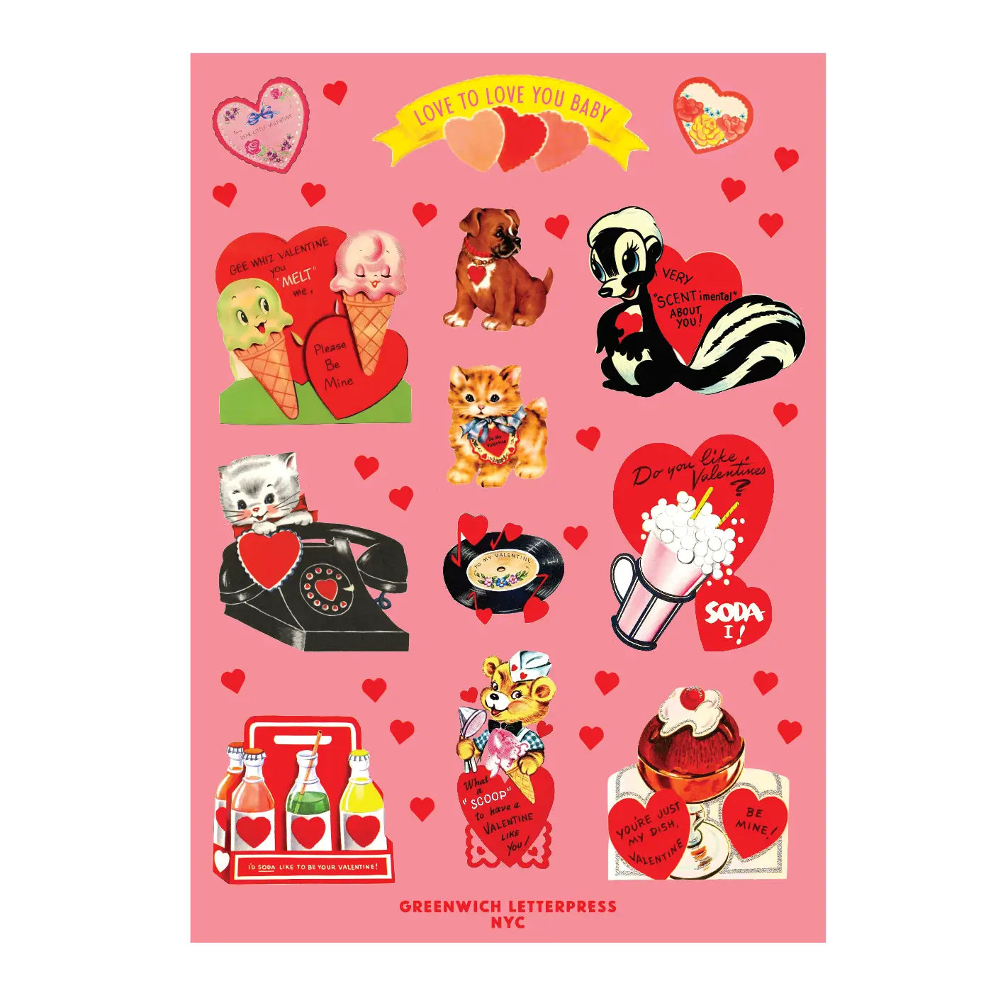 Love to Love You Sticker Sheet
