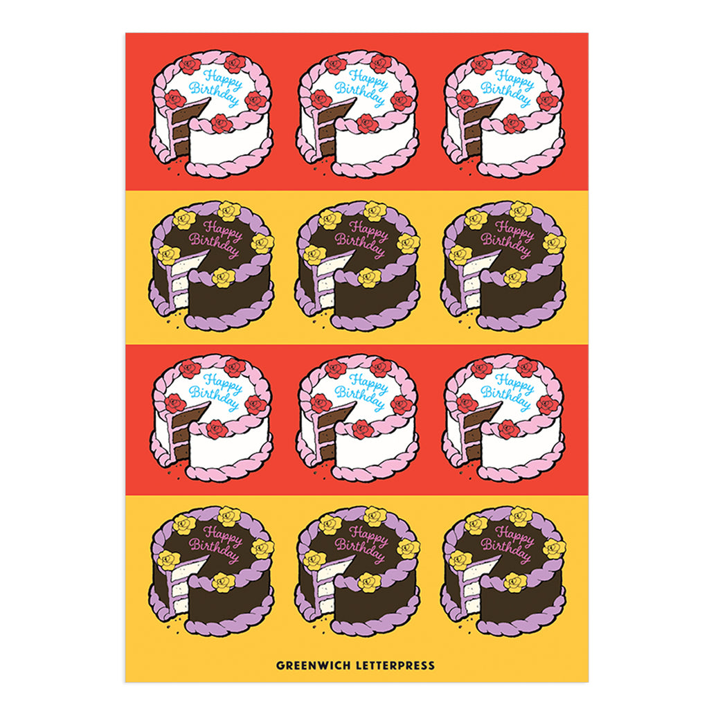 Birthday Cake Sticker Sheet