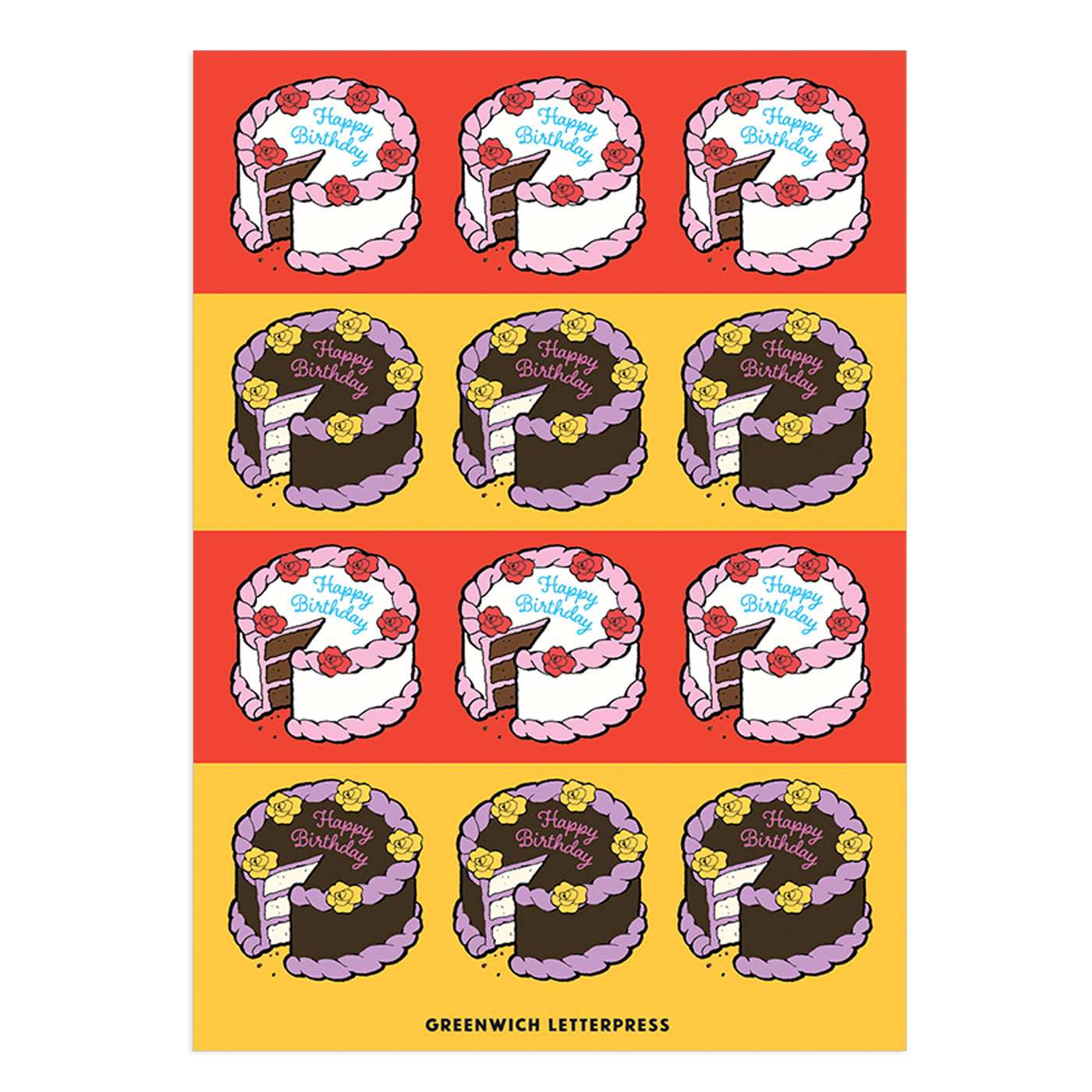 Birthday Cake Sticker Sheet