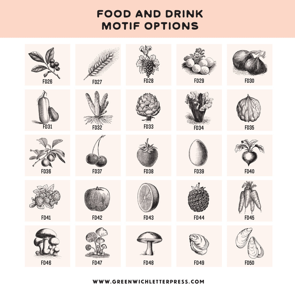 CHOOSE YOUR OWN MOTIF: FOOD and DRINKS