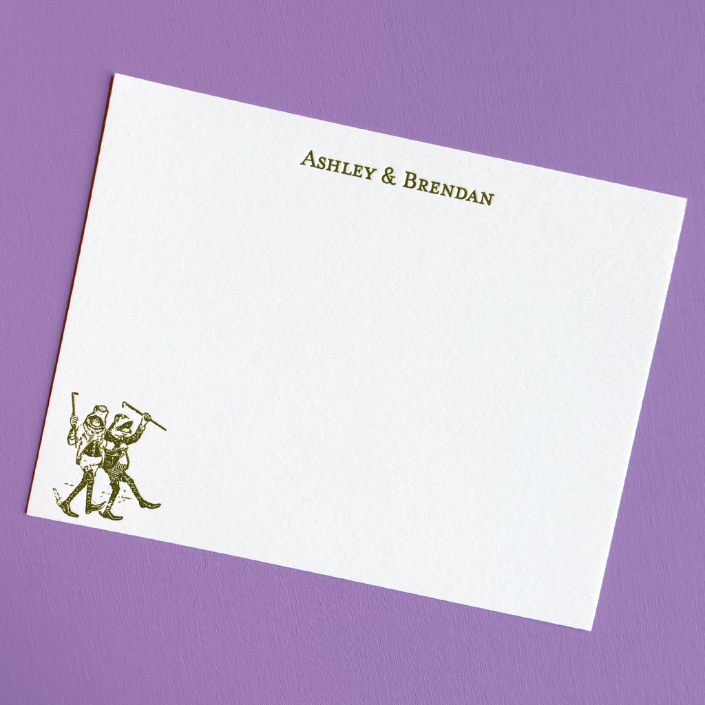 FESTIVE FROGS LETTERPRESS STATIONERY
