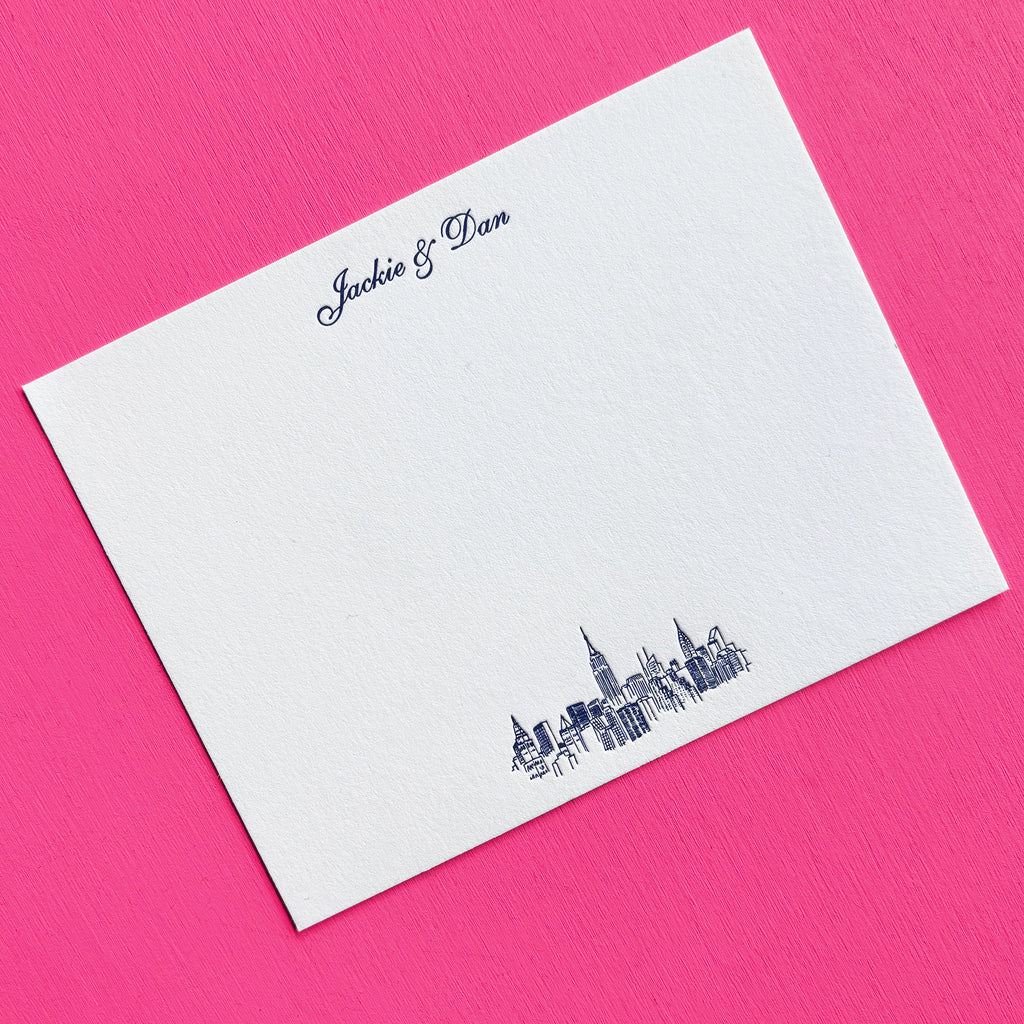 letterpress personalized stationery 