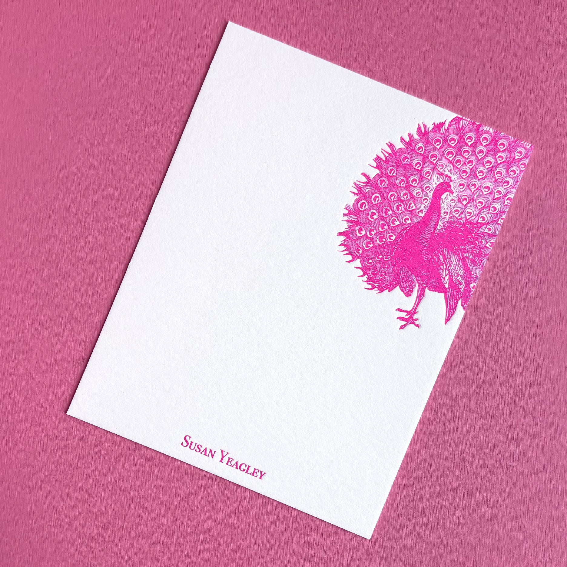 PEACOCK LETTERPRESS STATIONERY