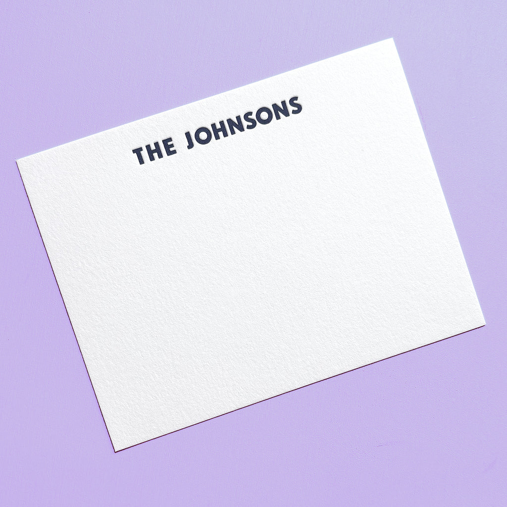 HORATIO LETTERPRESS STATIONERY