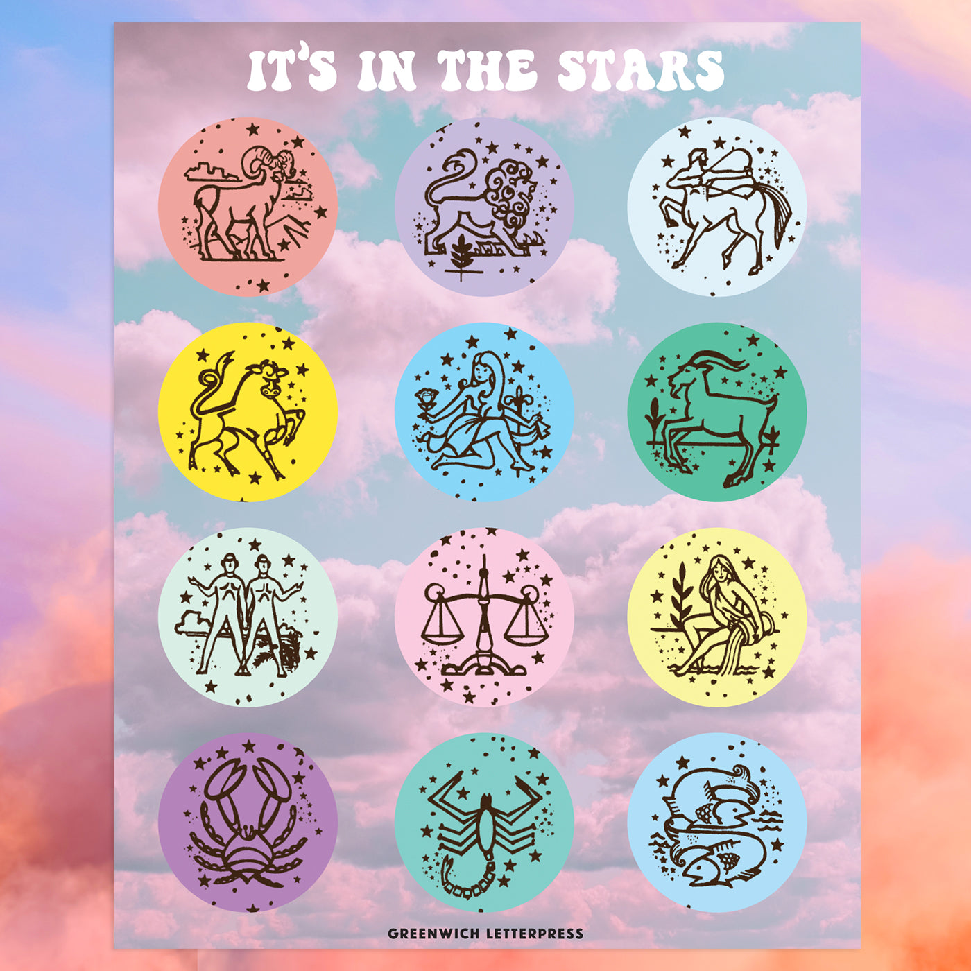 Zodiac Sticker Sheet