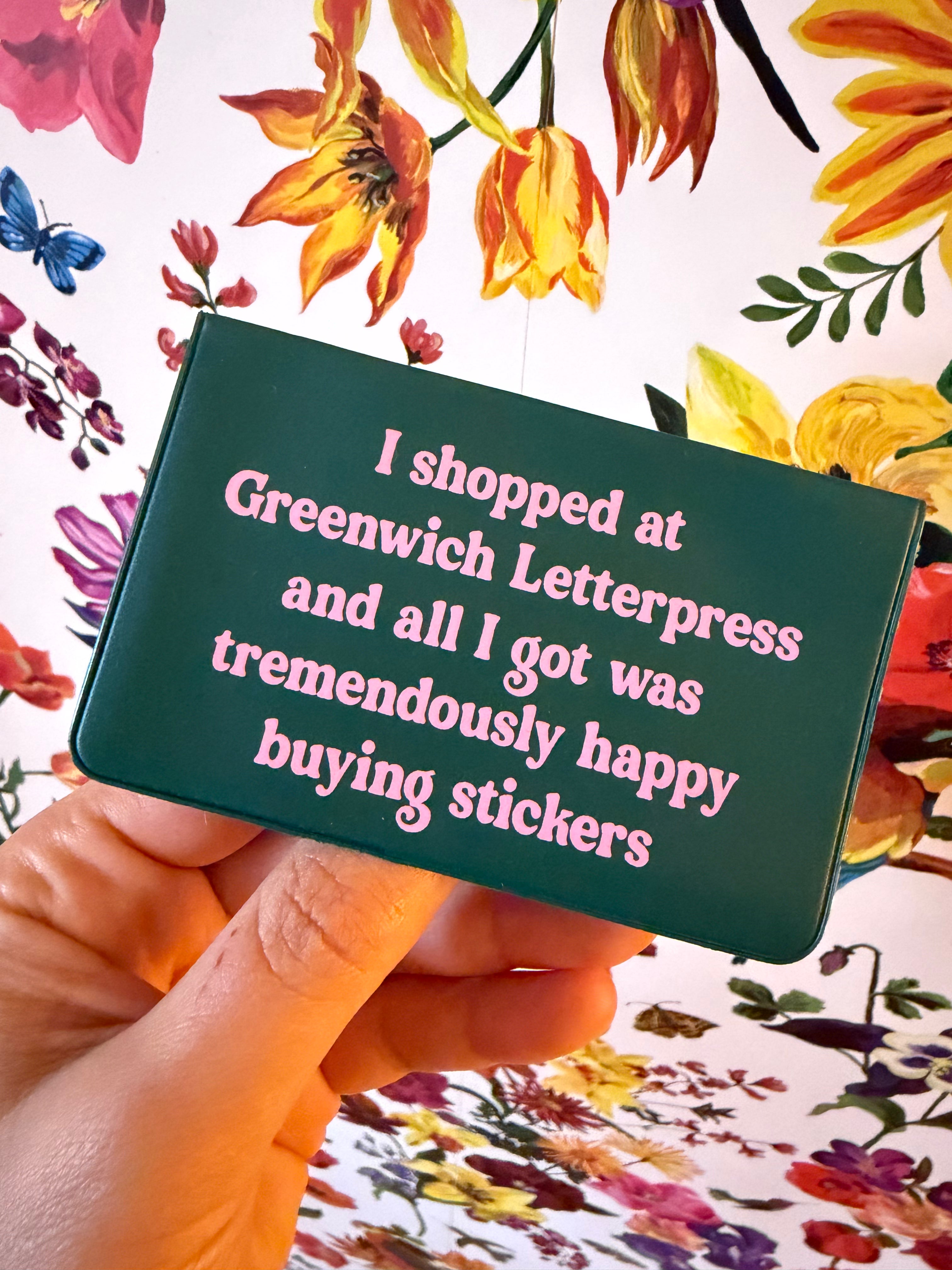 I SHOPPED THE STICKER WALL SOUVENIR WALLET