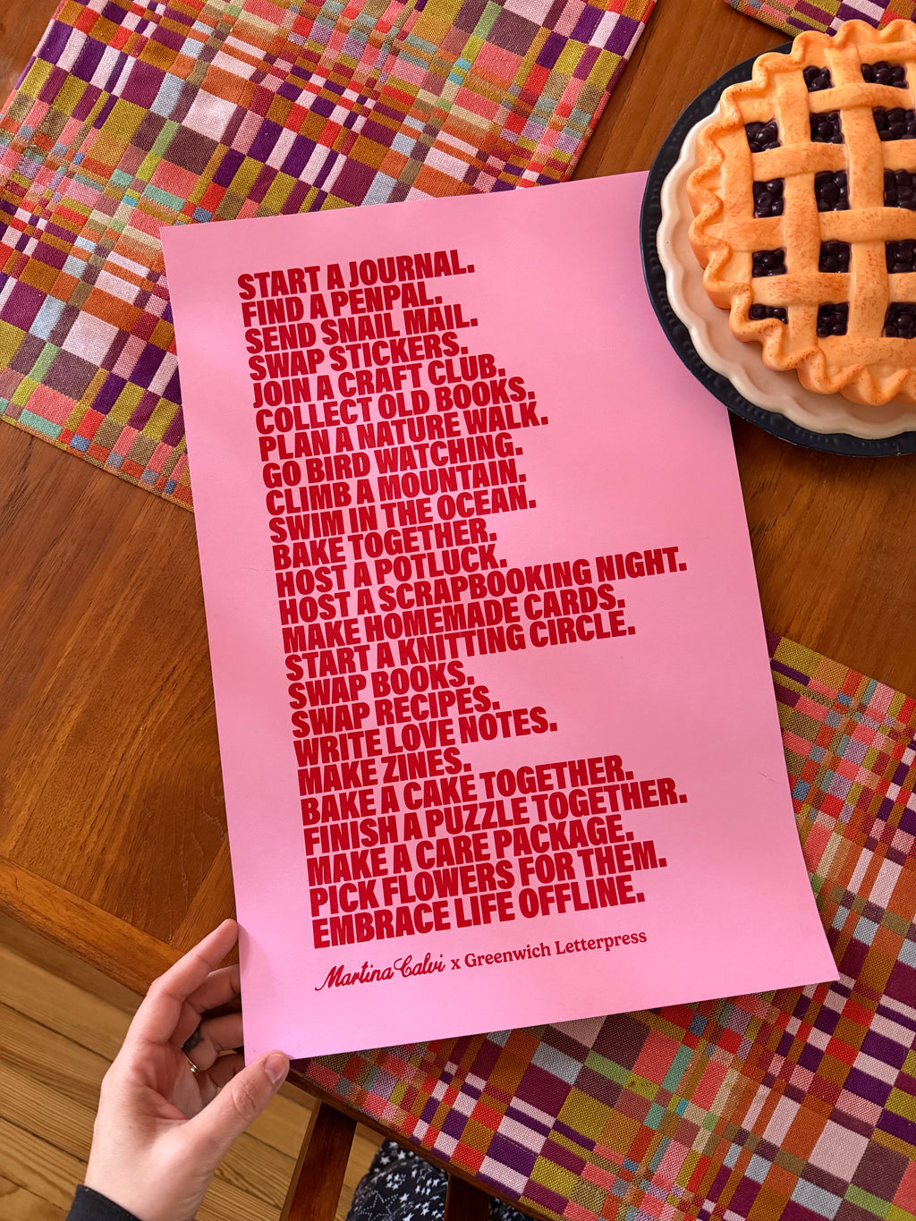 Martina Calvi x Greenwich Letterpress print