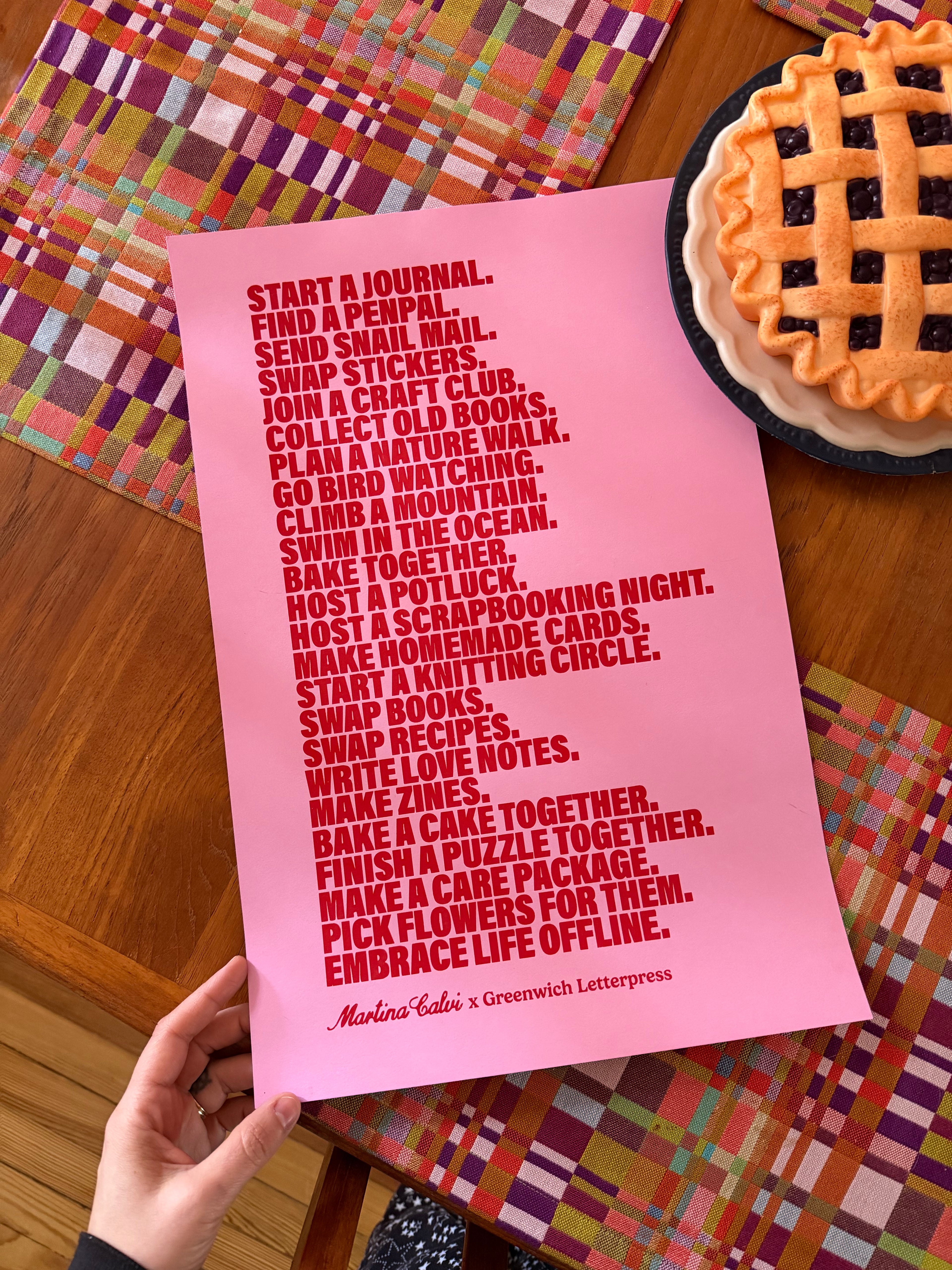 Martina Calvi x Greenwich Letterpress print