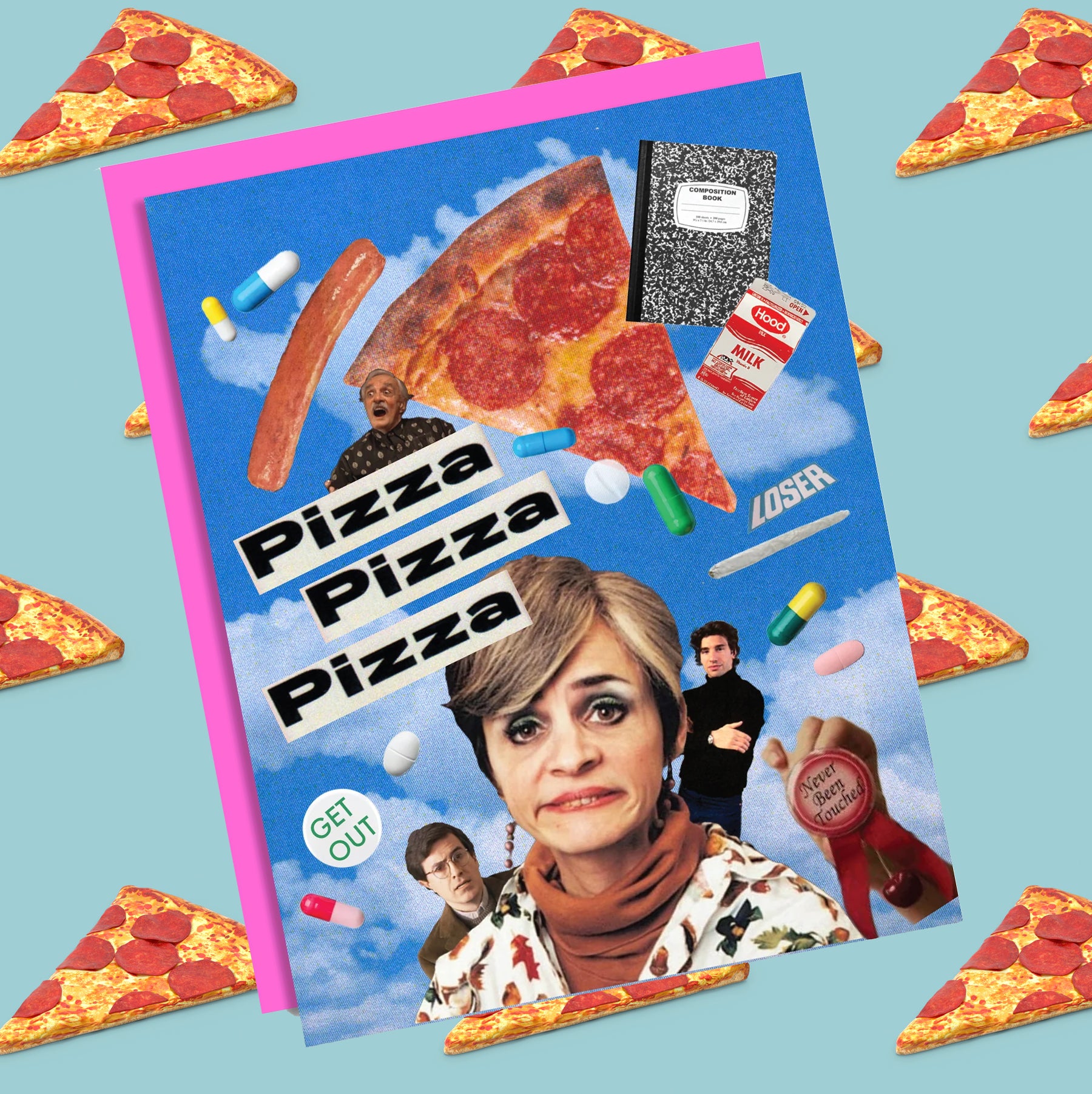SIGNED AMY SEDARIS "JERRI BLANK" GREETING CARD