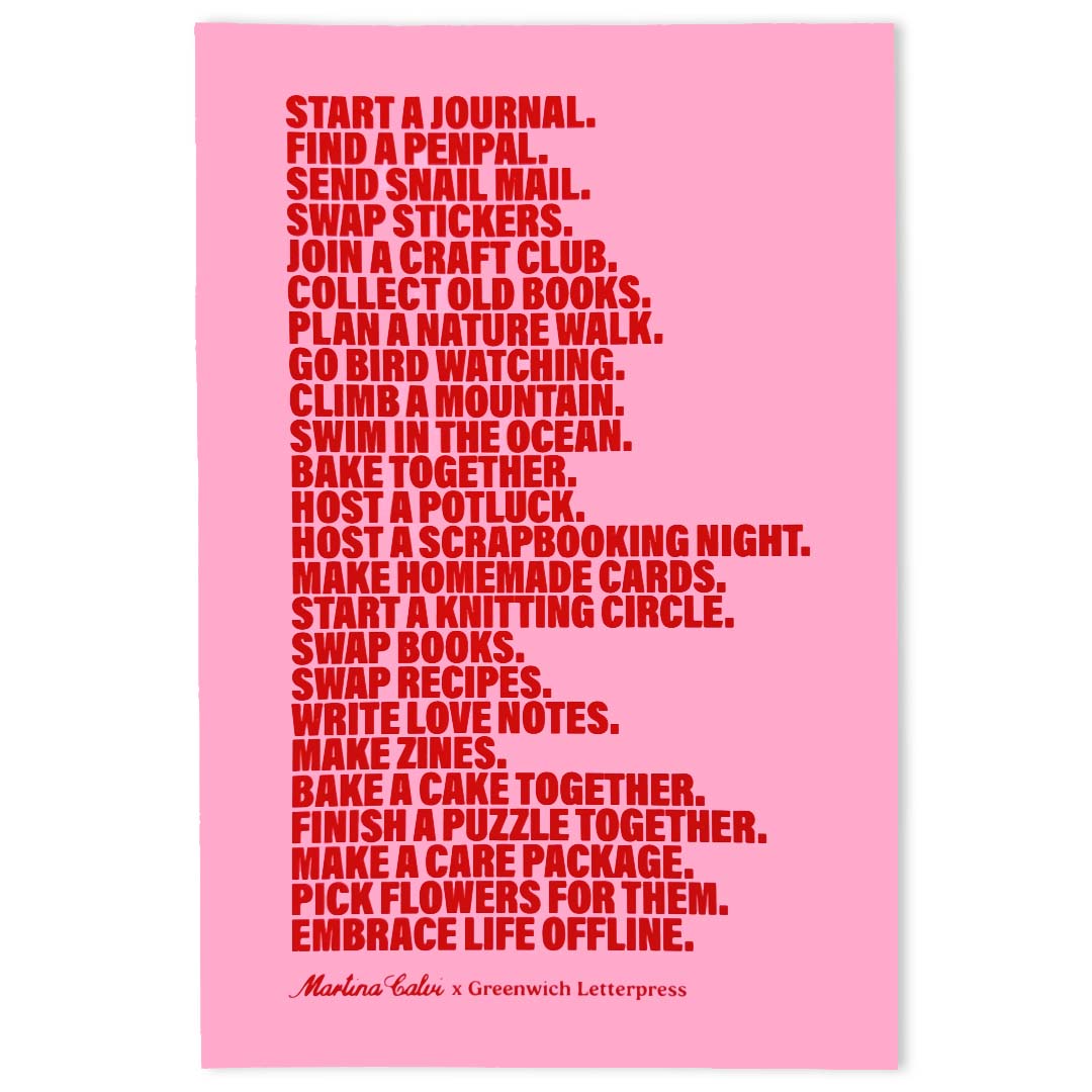 Martina Calvi x Greenwich Letterpress print
