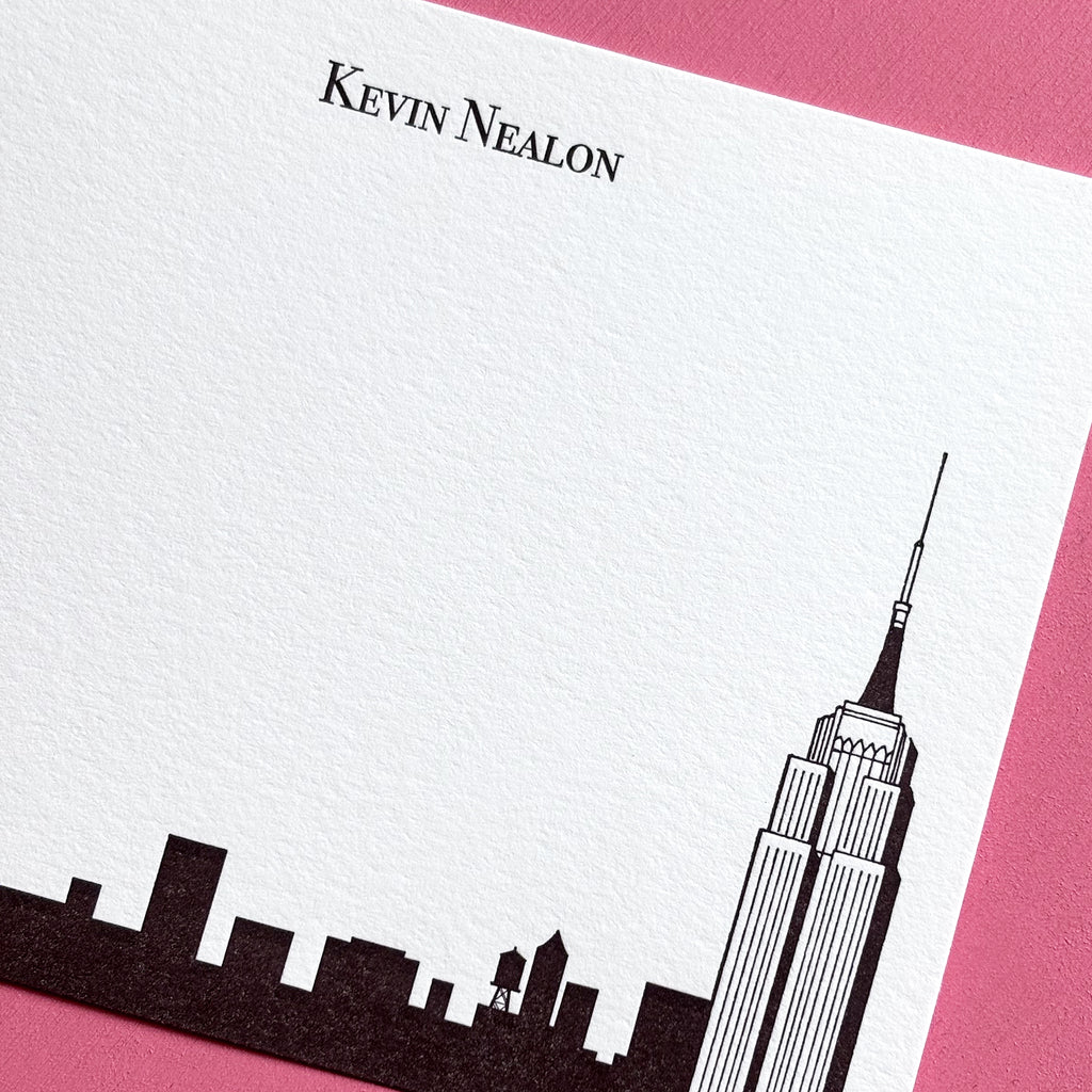 NYC SKYLINE LETTERPRESS STATIONERY
