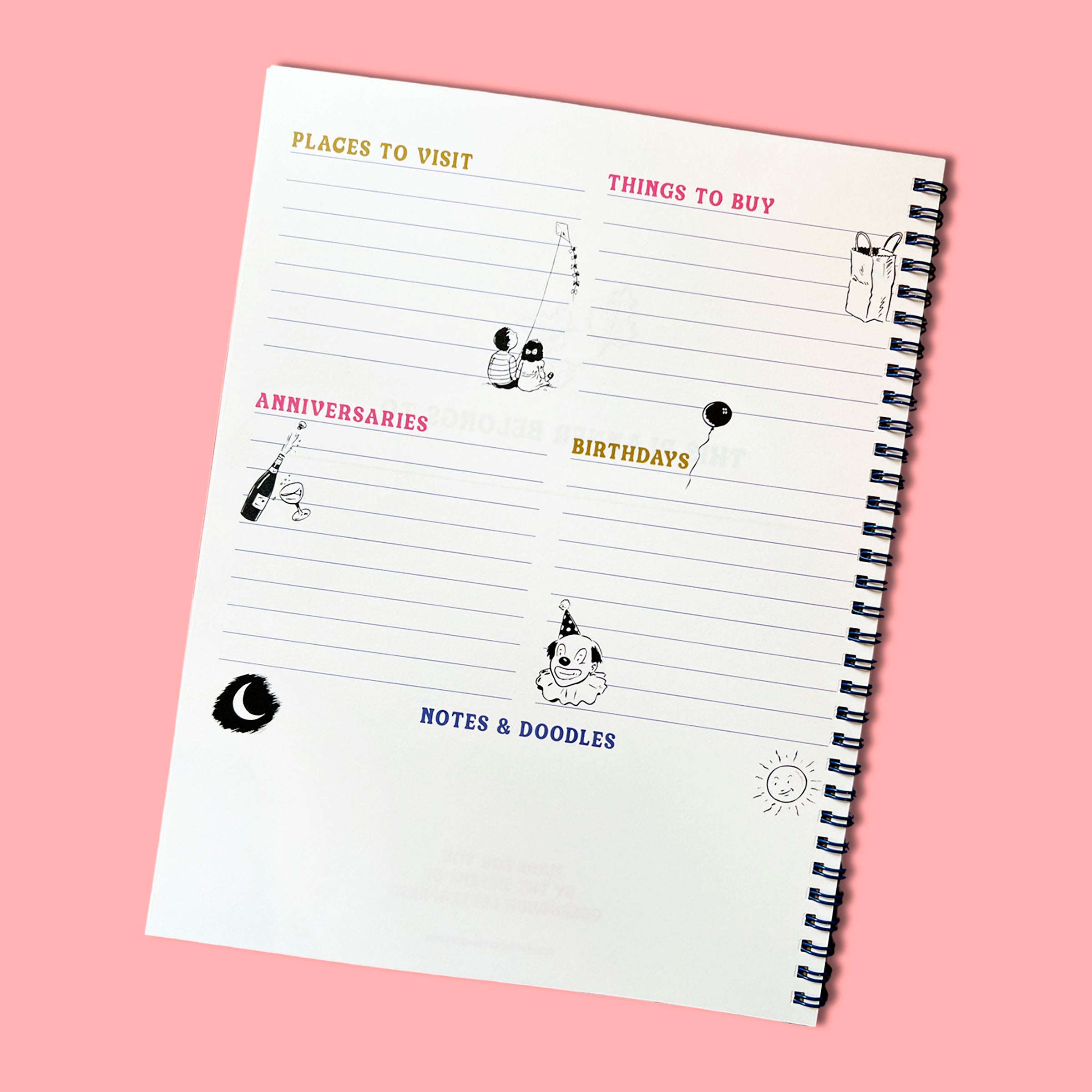 CATS UNDATED MONTHLY PLANNER