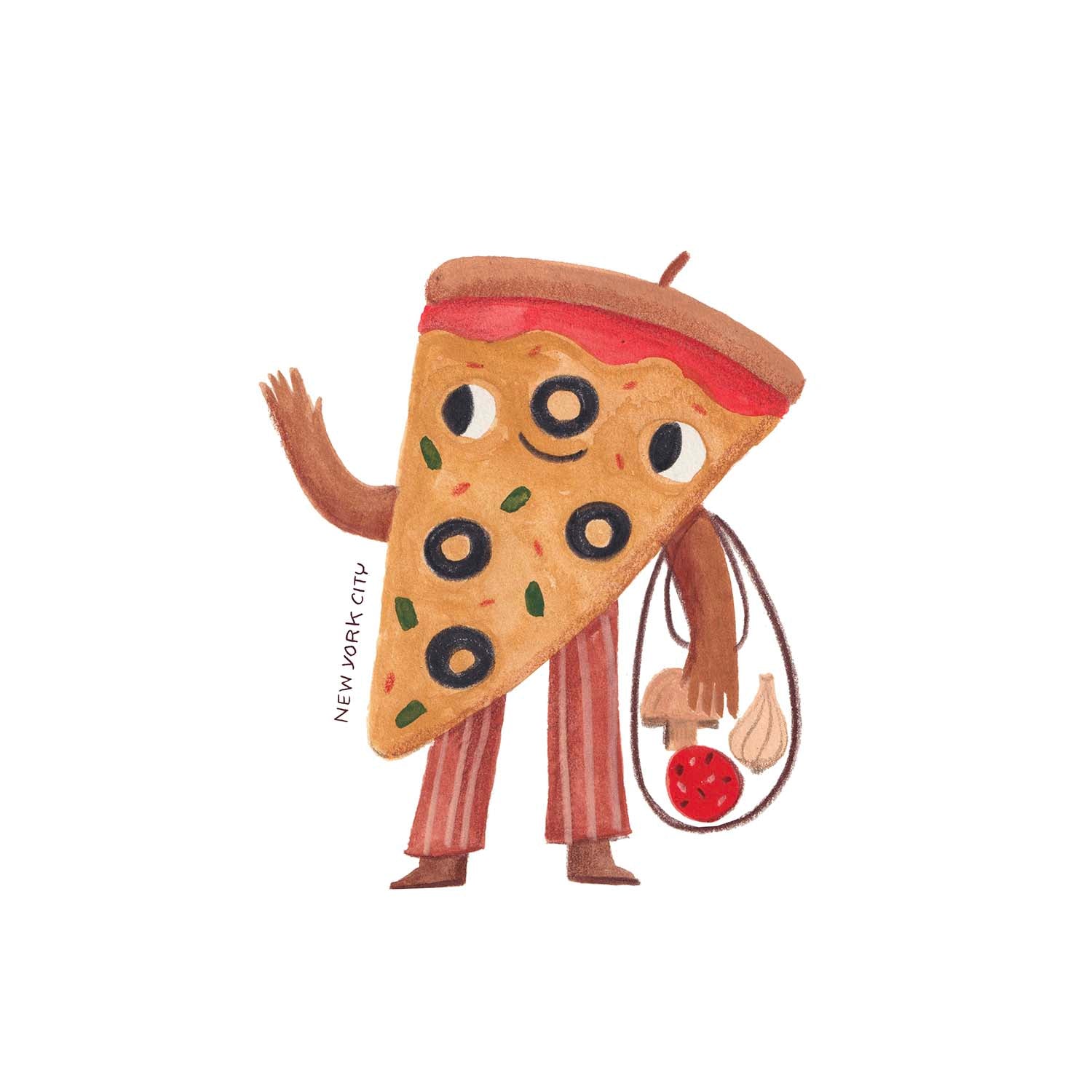 PIZZA NEW YORK CITY STICKER