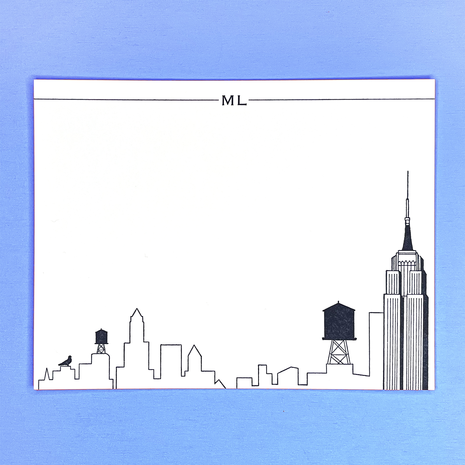 New York New York Letterpress Card